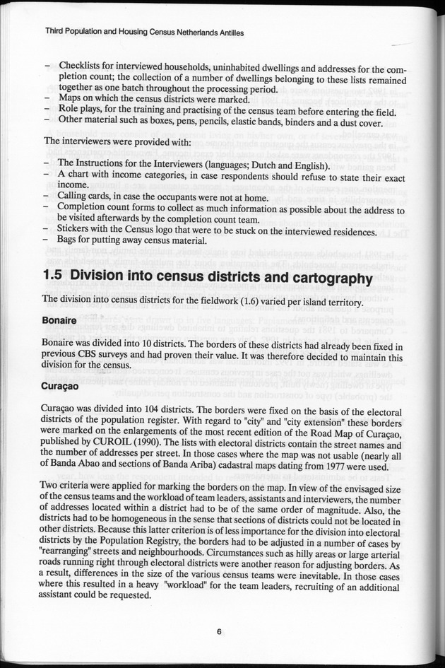 SENSO '92: Third Population and Housing Census Netherlands Antilles 1992 - Page 6
