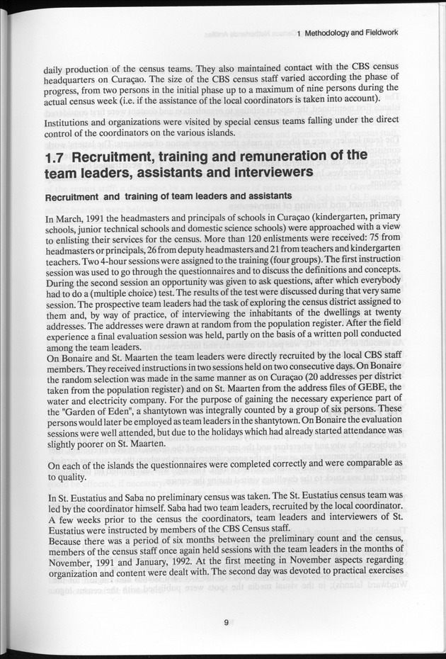 SENSO '92: Third Population and Housing Census Netherlands Antilles 1992 - Page 9