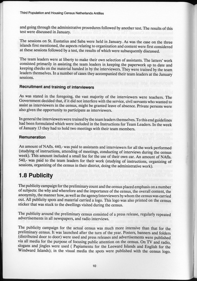 SENSO '92: Third Population and Housing Census Netherlands Antilles 1992 - Page 10