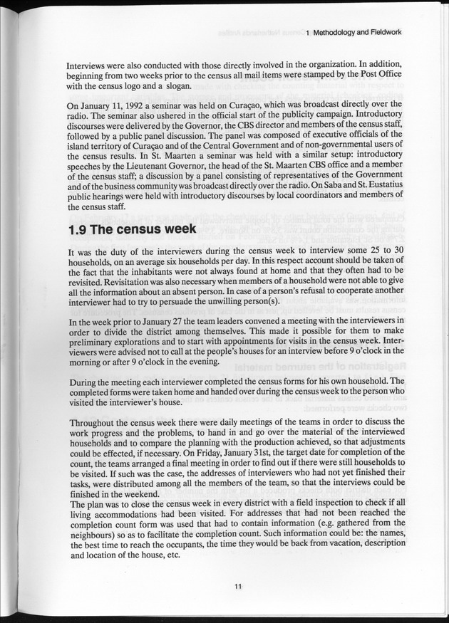 SENSO '92: Third Population and Housing Census Netherlands Antilles 1992 - Page 11