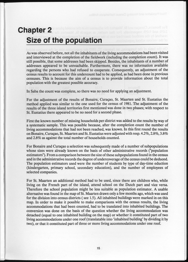SENSO '92: Third Population and Housing Census Netherlands Antilles 1992 - Page 15
