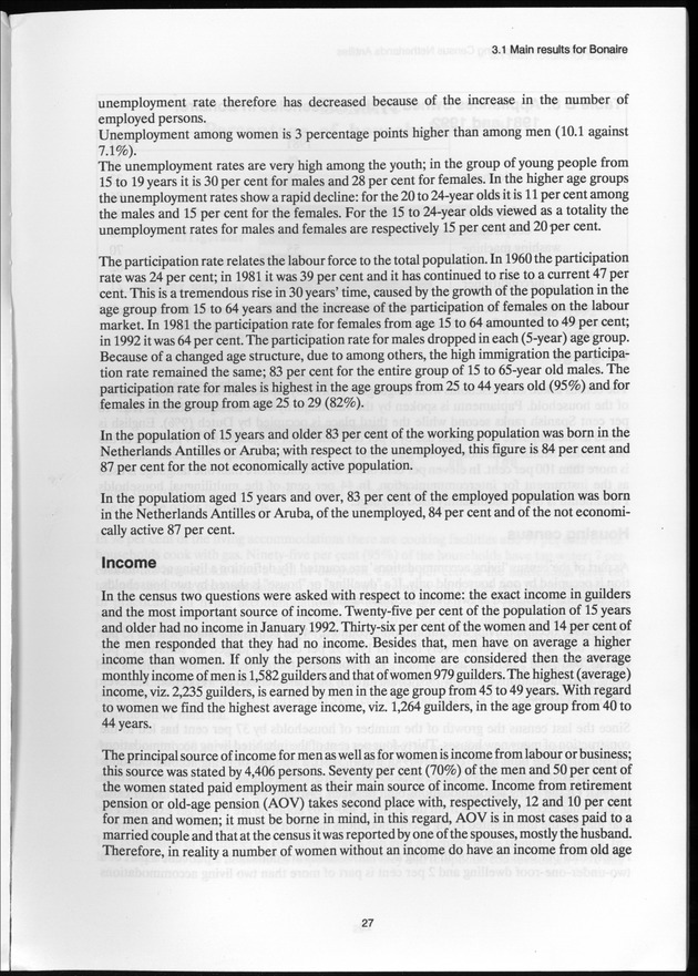 SENSO '92: Third Population and Housing Census Netherlands Antilles 1992 - Page 27