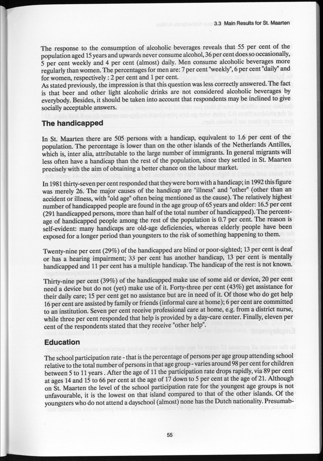 SENSO '92: Third Population and Housing Census Netherlands Antilles 1992 - Page 55
