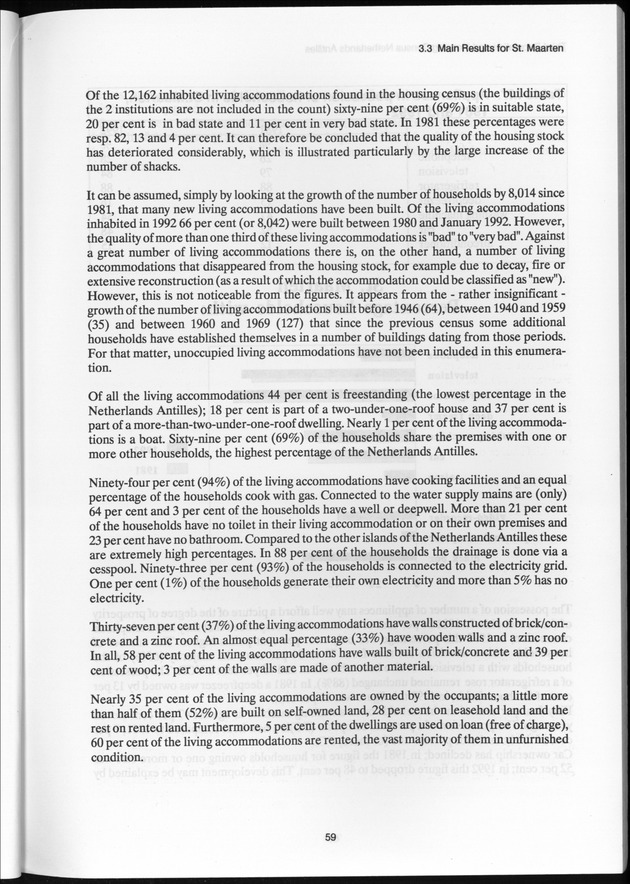 SENSO '92: Third Population and Housing Census Netherlands Antilles 1992 - Page 59