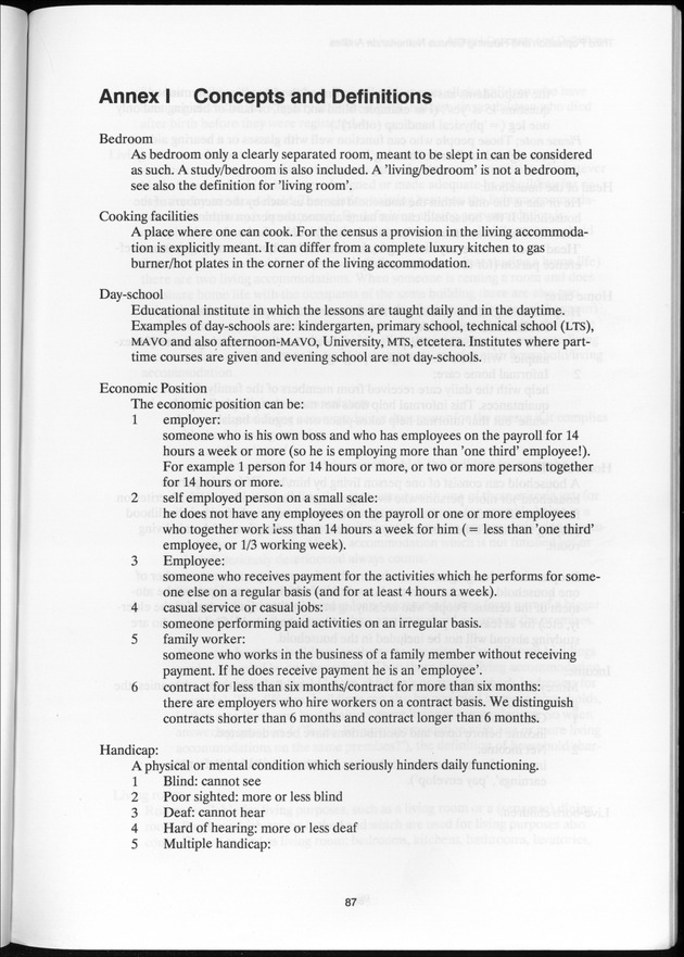 SENSO '92: Third Population and Housing Census Netherlands Antilles 1992 - Page 87