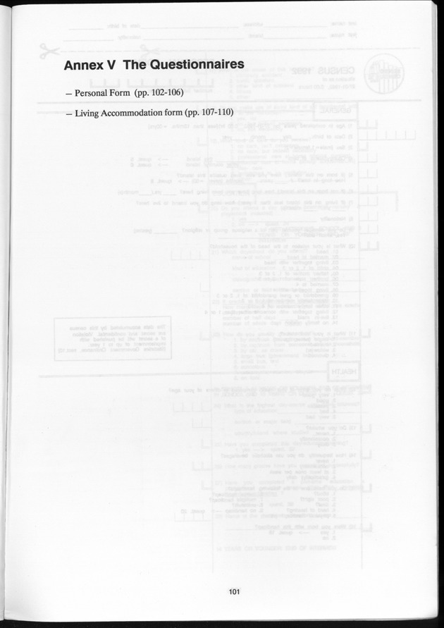 SENSO '92: Third Population and Housing Census Netherlands Antilles 1992 - Page 101