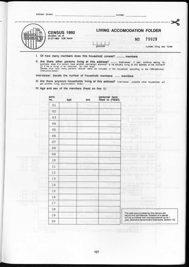 SENSO '92: Third Population and Housing Census Netherlands Antilles 1992 - Page 107