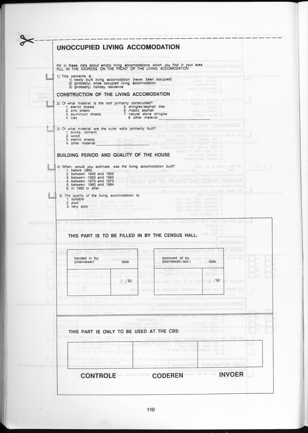SENSO '92: Third Population and Housing Census Netherlands Antilles 1992 - Page 110