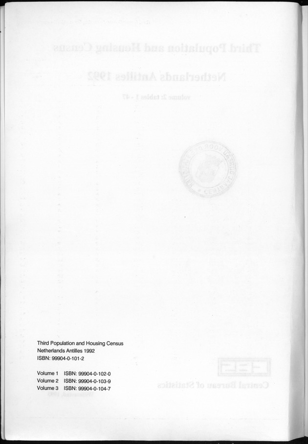 Volume 2: tables 1-47 - Cover