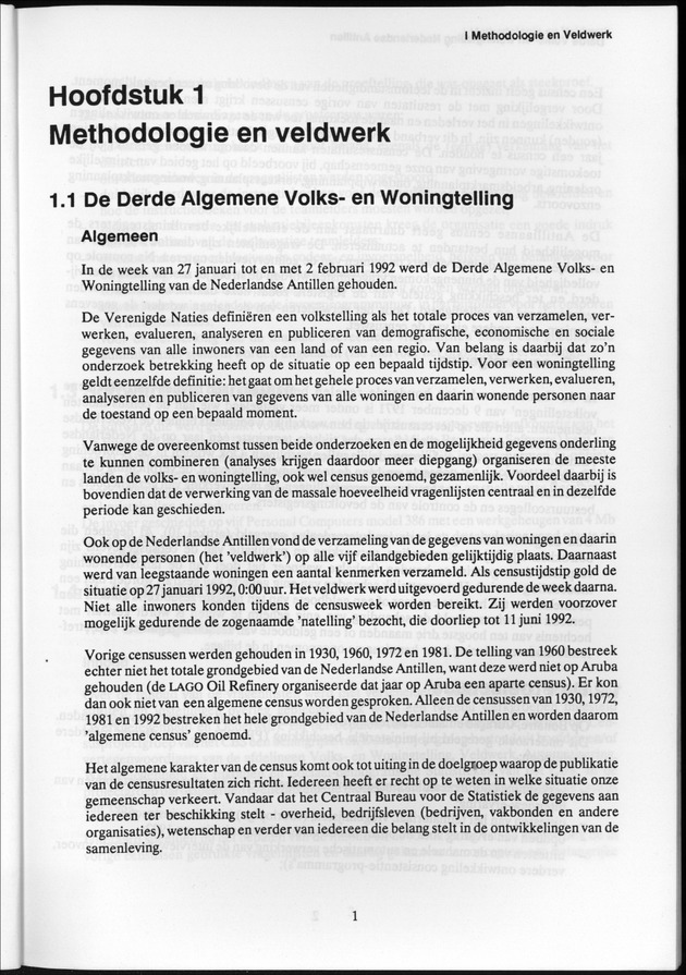 Derde Algemene Volks- en Woningtelling Nederlandse Antillen - Toestand per 27 januari 1992, 0.00 uur Eerste Resultaten - Page 1