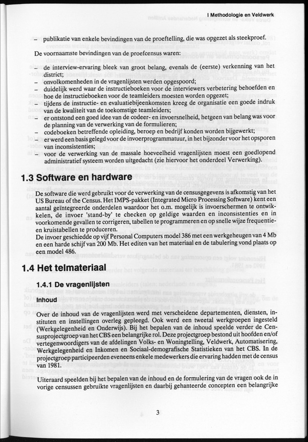 Derde Algemene Volks- en Woningtelling Nederlandse Antillen - Toestand per 27 januari 1992, 0.00 uur Eerste Resultaten - Page 3