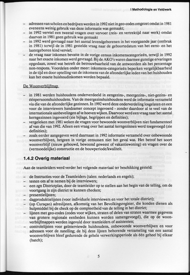 Derde Algemene Volks- en Woningtelling Nederlandse Antillen - Toestand per 27 januari 1992, 0.00 uur Eerste Resultaten - Page 5