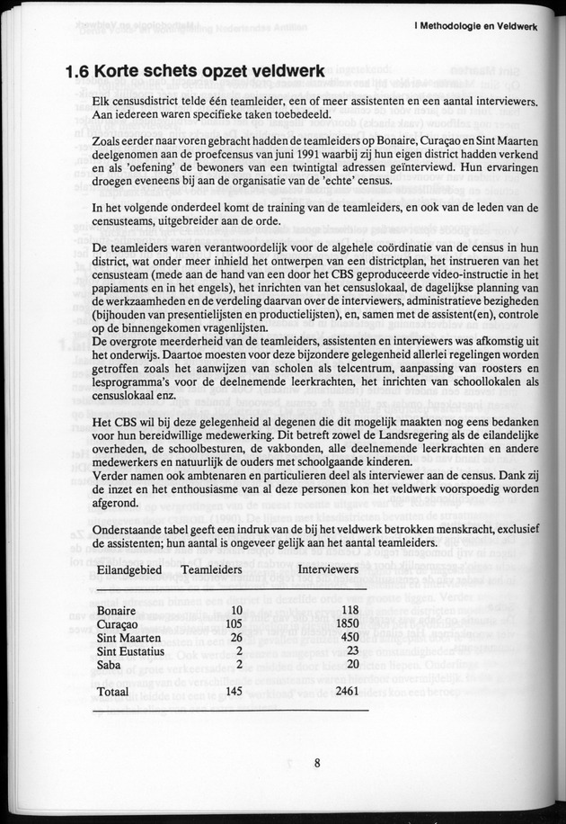 Derde Algemene Volks- en Woningtelling Nederlandse Antillen - Toestand per 27 januari 1992, 0.00 uur Eerste Resultaten - Page 8