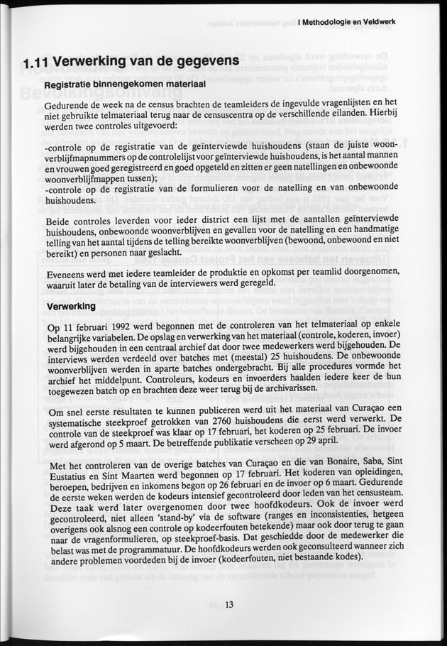 Derde Algemene Volks- en Woningtelling Nederlandse Antillen - Toestand per 27 januari 1992, 0.00 uur Eerste Resultaten - Page 13