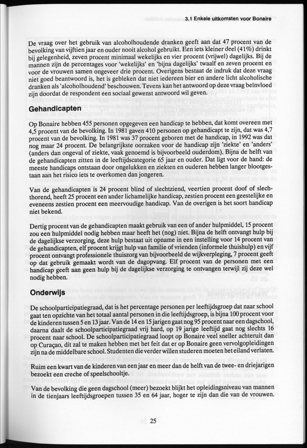 Derde Algemene Volks- en Woningtelling Nederlandse Antillen - Toestand per 27 januari 1992, 0.00 uur Eerste Resultaten - Page 25