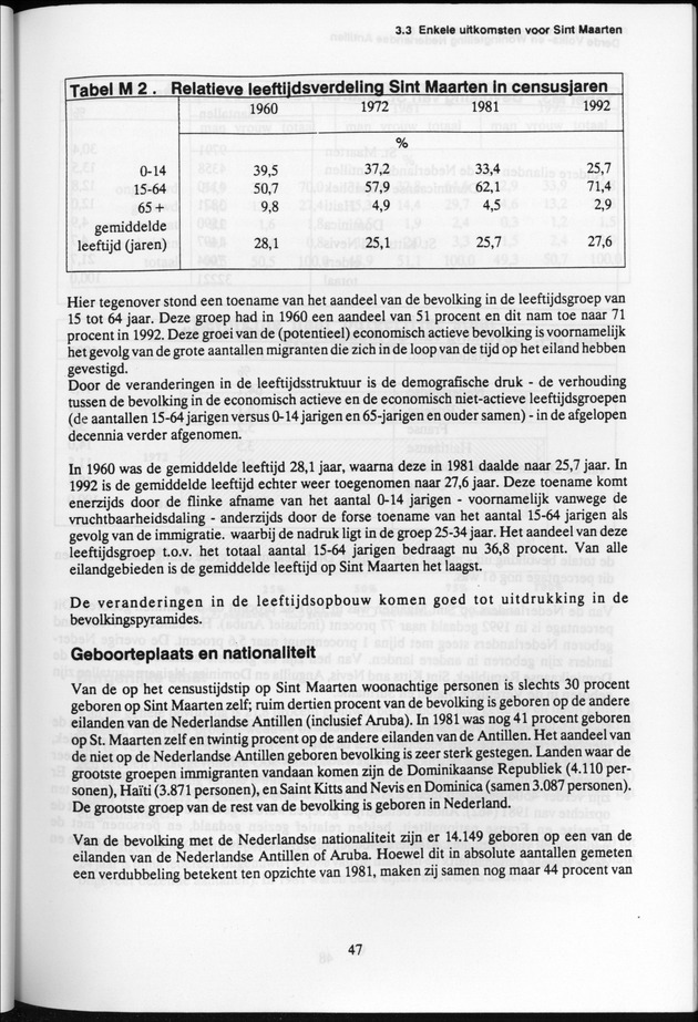 Derde Algemene Volks- en Woningtelling Nederlandse Antillen - Toestand per 27 januari 1992, 0.00 uur Eerste Resultaten - Page 47