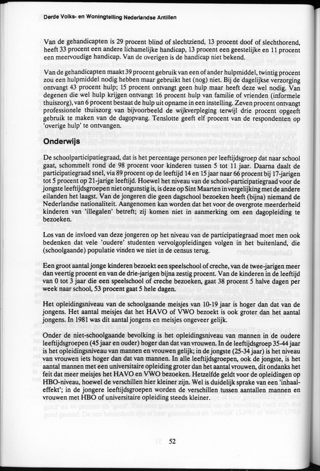 Derde Algemene Volks- en Woningtelling Nederlandse Antillen - Toestand per 27 januari 1992, 0.00 uur Eerste Resultaten - Page 52
