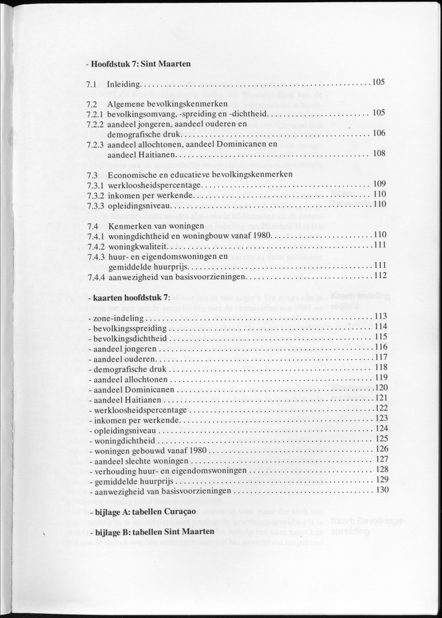 Censusatlas 1992 - Inhoudsopgave