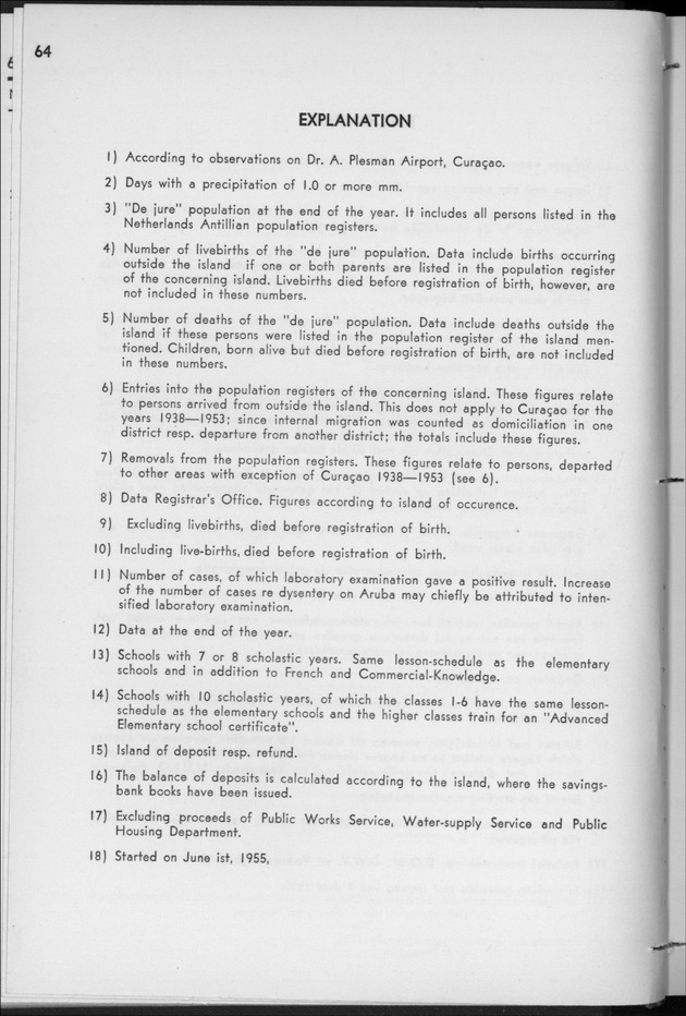 STATISTICAL YEARBOOK NETHERLANDS ANTILLES 1956 - Page 64