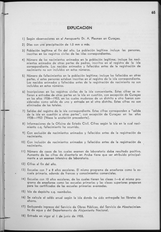 STATISTICAL YEARBOOK NETHERLANDS ANTILLES 1956 - Page 65
