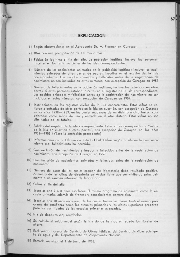 STATISTICAL YEARBOOK NETHERLANDS ANTILLES 1958 - Page 67