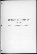 STATISTICAL YEARBOOK NETHERLANDS ANTILLES  1959