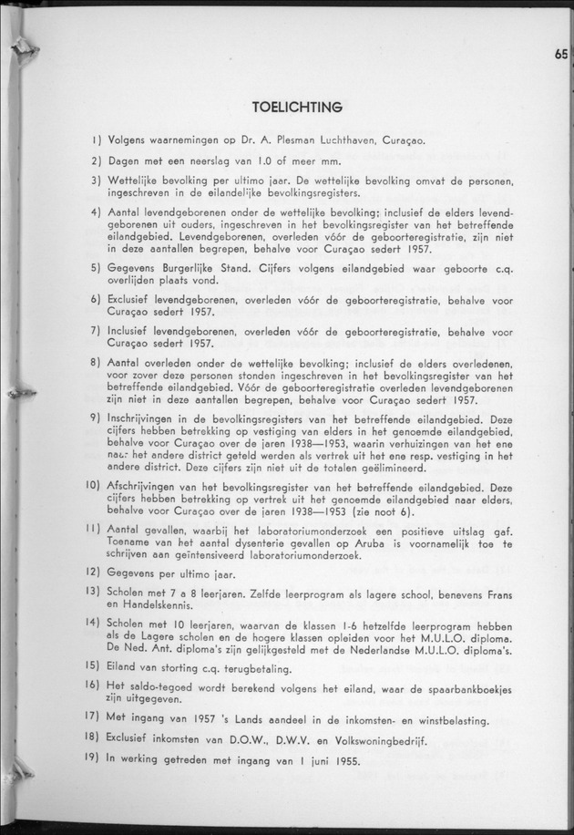 STATISTICAL YEARBOOK NETHERLANDS ANTILLES  1959 - Page 65