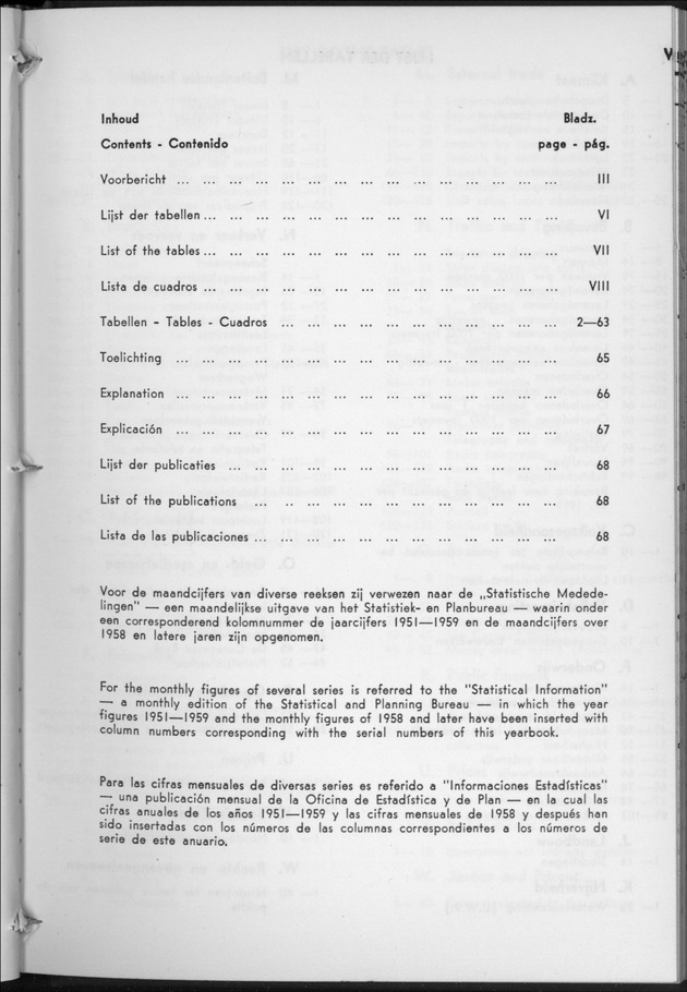 STATISTICAL YEARBOOK NETHERLANDS ANTILLES 1960 - Page V