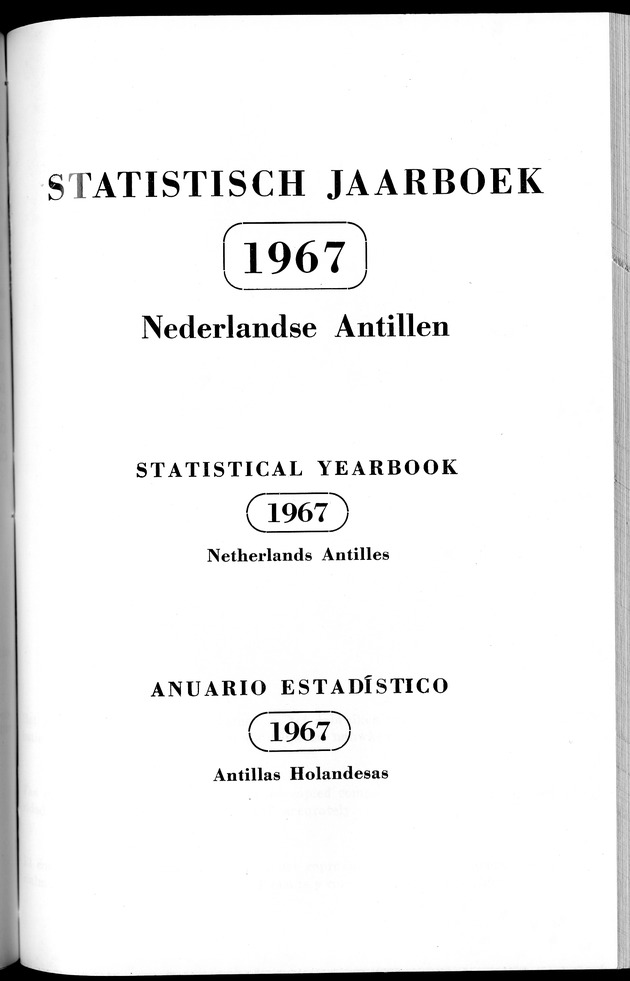 STATISTICAL YEARBOOK NETHERLANDS ANTILLES 1967 - New Page