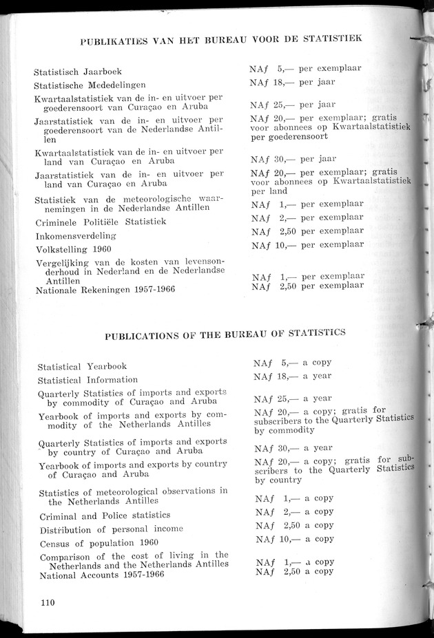 STATISTICAL YEARBOOK NETHERLANDS ANTILLES 1967 - Page 110