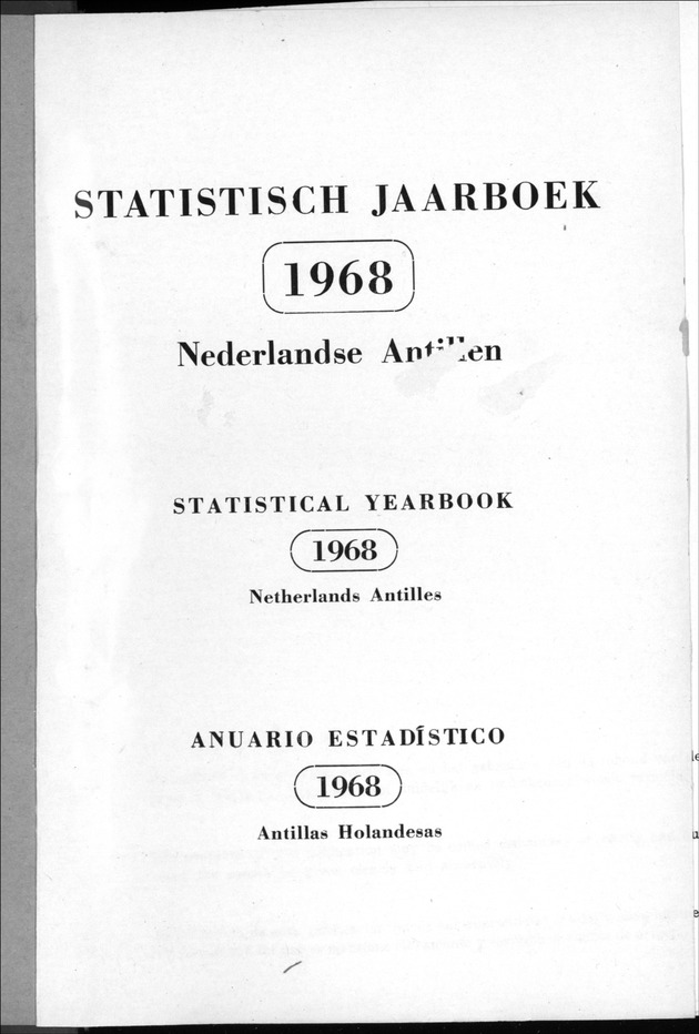STATISTICAL YEARBOOK NETHERLANDS ANTILLES 1968 - New Page