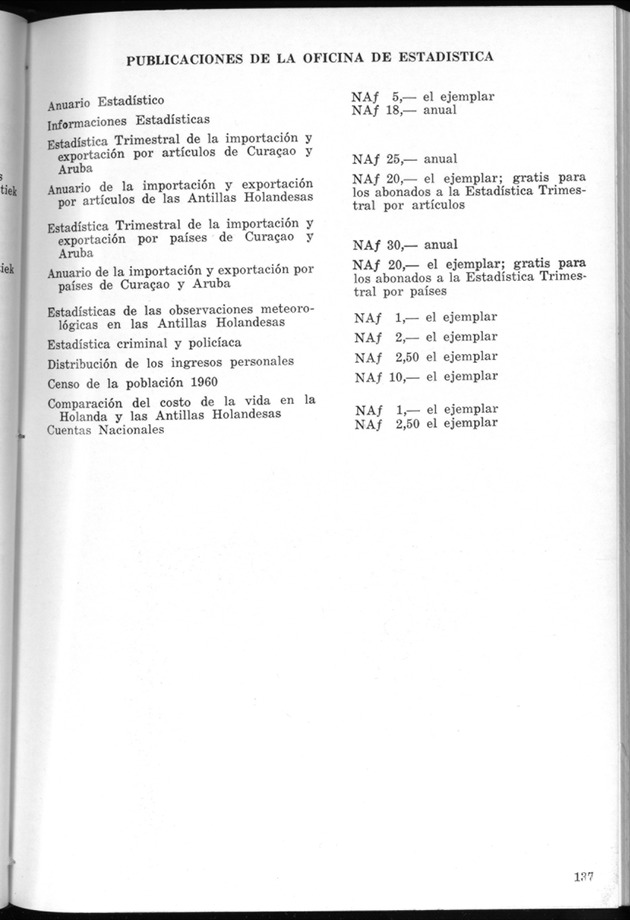 STATISTICAL YEARBOOK NETHERLANDS ANTILLES 1968 - Page 138