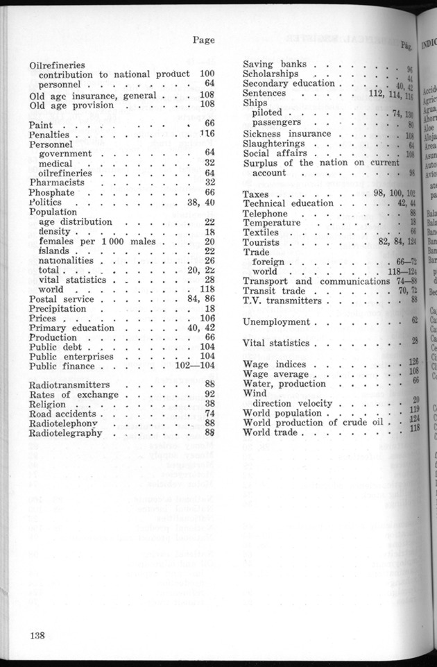 STATISTICAL YEARBOOK NETHERLANDS ANTILLES 1970 - Page 138