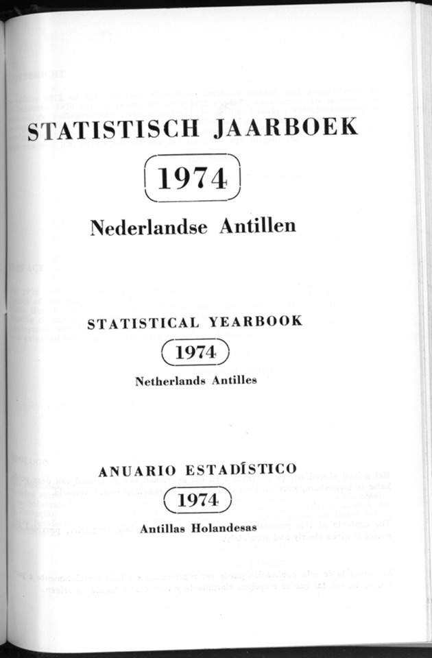 STATISTICAL YEARBOOK NETHERLANDS ANTILLES 1974 - New Page