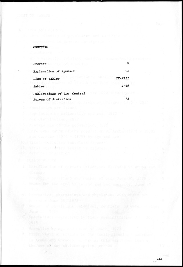 STATISTICAL YEARBOOK NETHERLANDS ANTILLES 1981-1990 - Page VII