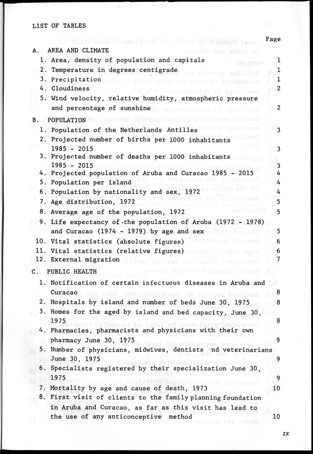 STATISTICAL YEARBOOK NETHERLANDS ANTILLES 1981-1990 - Page IX