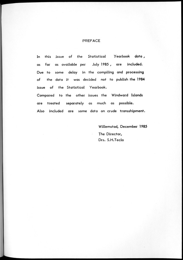 STATISTICAL YEARBOOK NETHERLANDS ANTILLES 1981-1990 - Preface