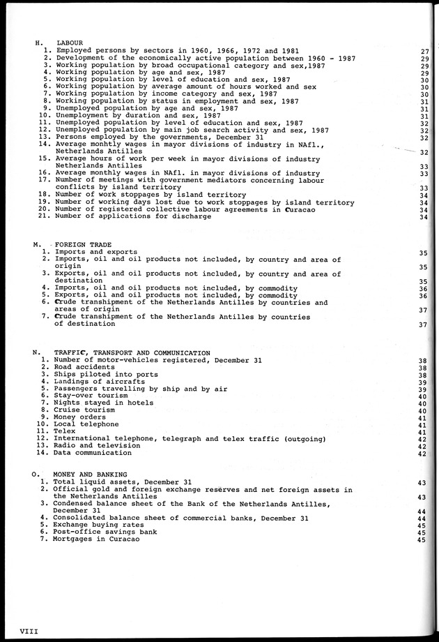 STATISTICAL YEARBOOK NETHERLANDS ANTILLES 1981-1990 - Page VIII