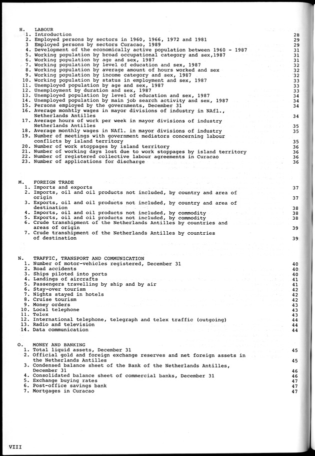 STATISTICAL YEARBOOK NETHERLANDS ANTILLES 1981-1990 - Page VIII