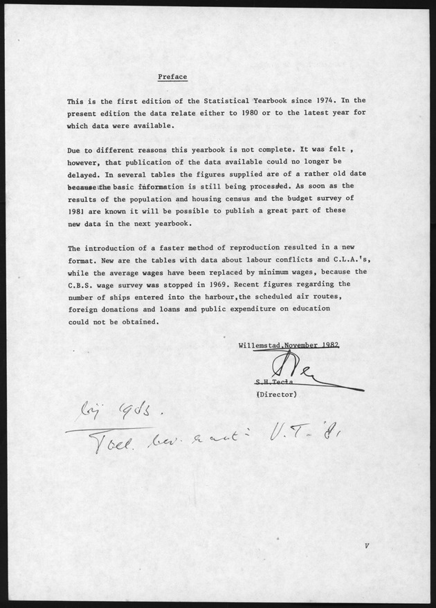 STATISTICAL YEARBOOK NETHERLANDS ANTILLES 1981 - Page V