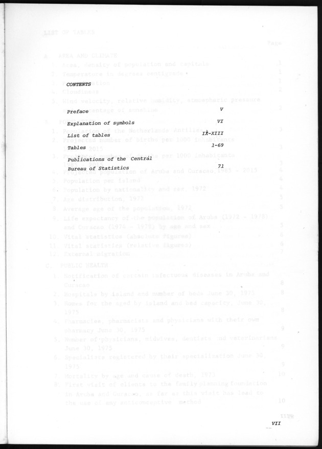 STATISTICAL YEARBOOK NETHERLANDS ANTILLES 1981 - Page VII
