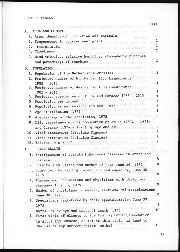 STATISTICAL YEARBOOK NETHERLANDS ANTILLES 1981 - Page IX