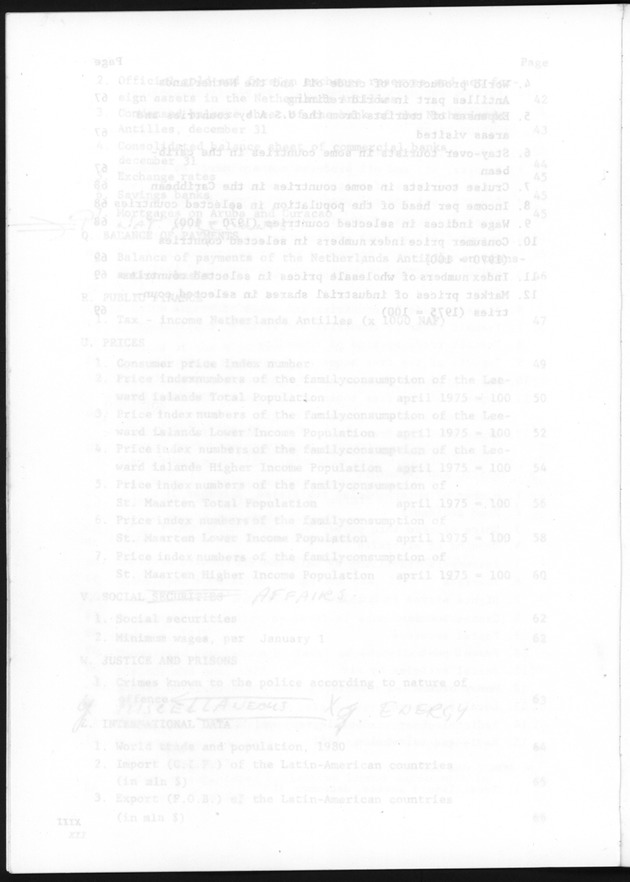 STATISTICAL YEARBOOK NETHERLANDS ANTILLES 1981 - Page XIV