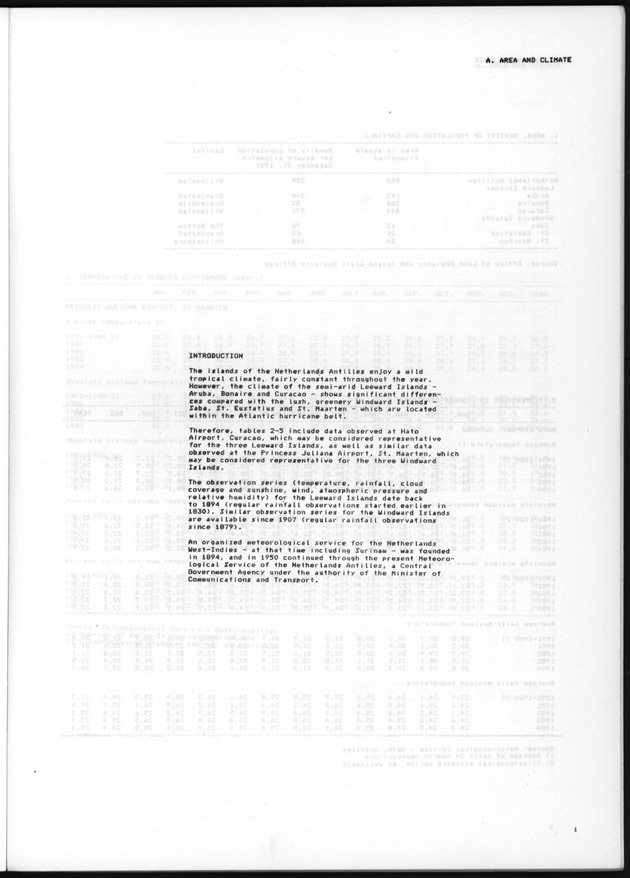 STATISTICAL YEARBOOK NETHERLANDS ANTILLES 1985 - Page 1