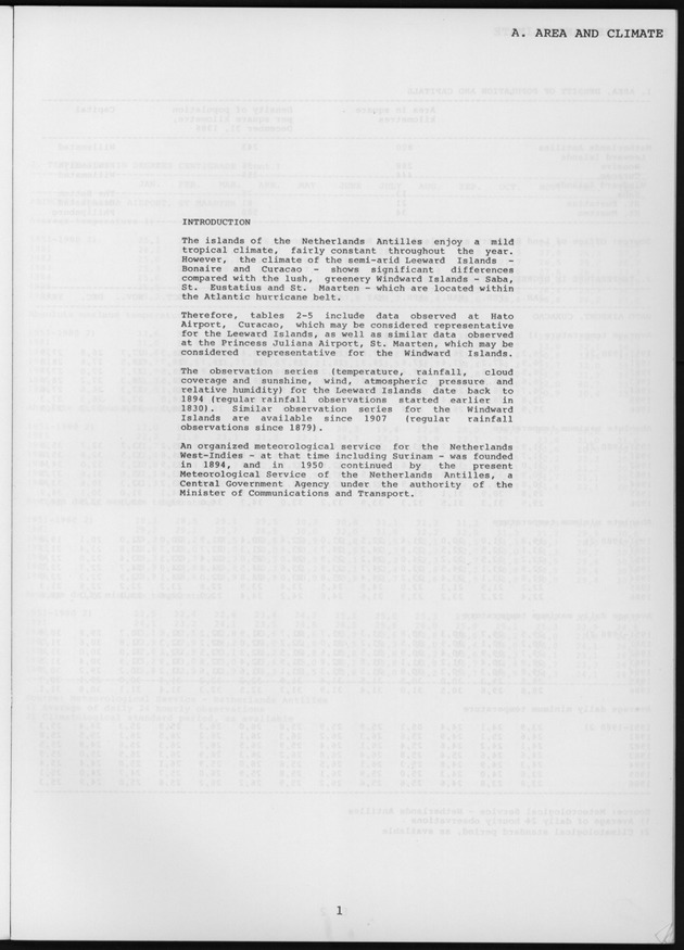 STATISTICAL YEARBOOK NETHERLANDS ANTILLES 1987 - Page 1