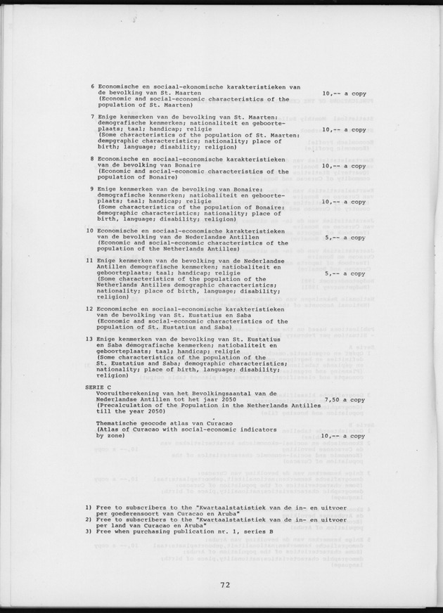 STATISTICAL YEARBOOK NETHERLANDS ANTILLES 1987 - Page 72