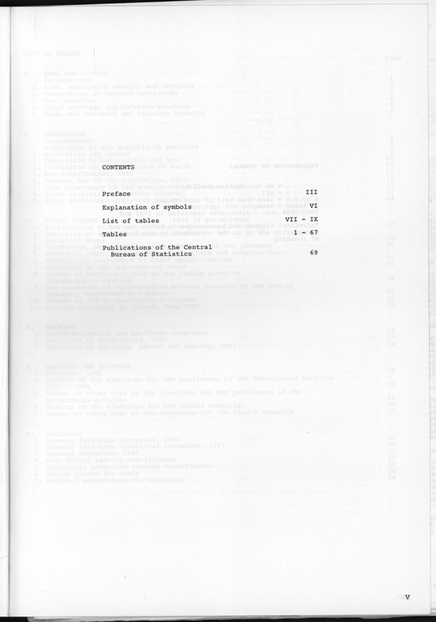 STATISTICAL YEARBOOK NETHERLANDS ANTILLES 1989 - Page V