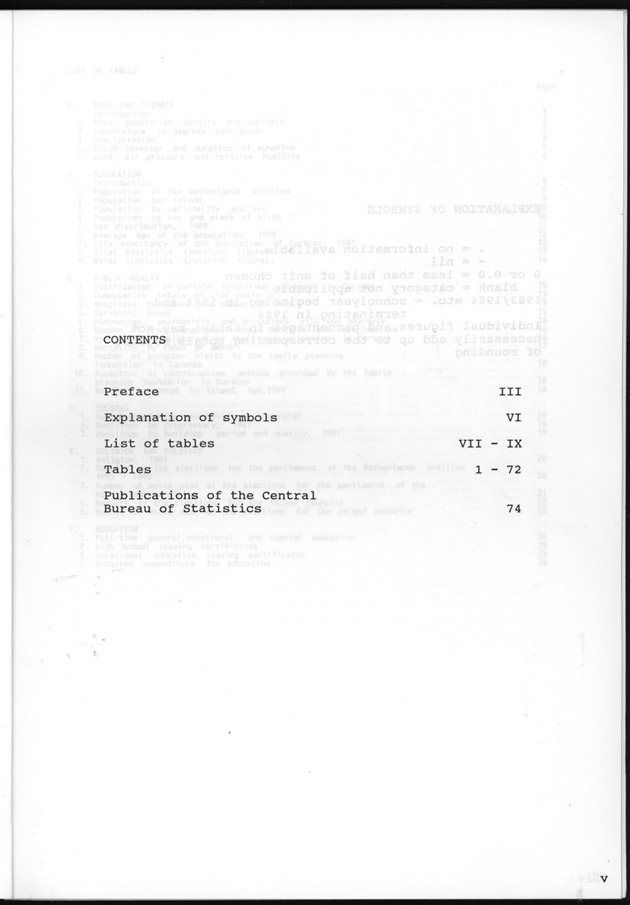 STATISTICALYEARBOOK NETHERLANDS ANTILLES 1991 - Page v