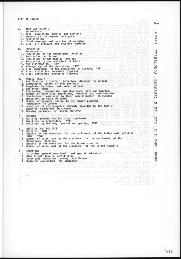 STATISTICALYEARBOOK NETHERLANDS ANTILLES 1991 - Page vii