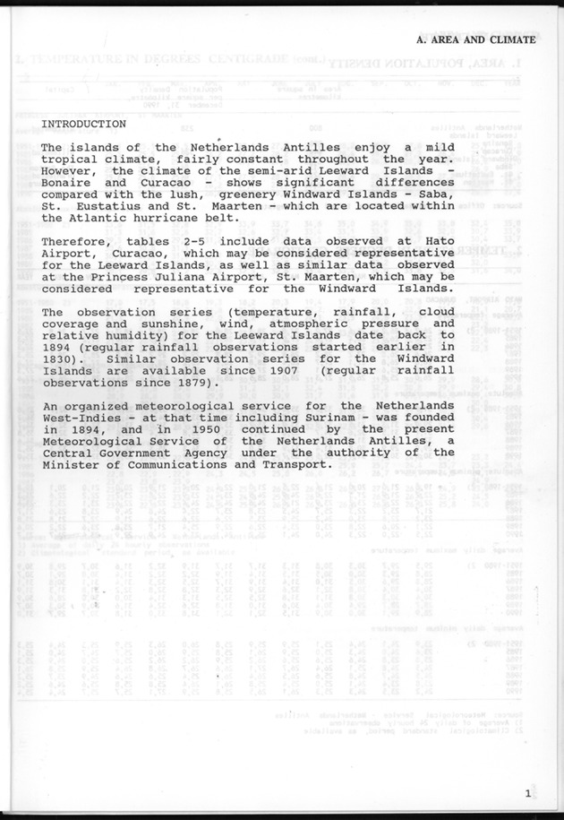 STATISTICALYEARBOOK NETHERLANDS ANTILLES 1991 - Page 1
